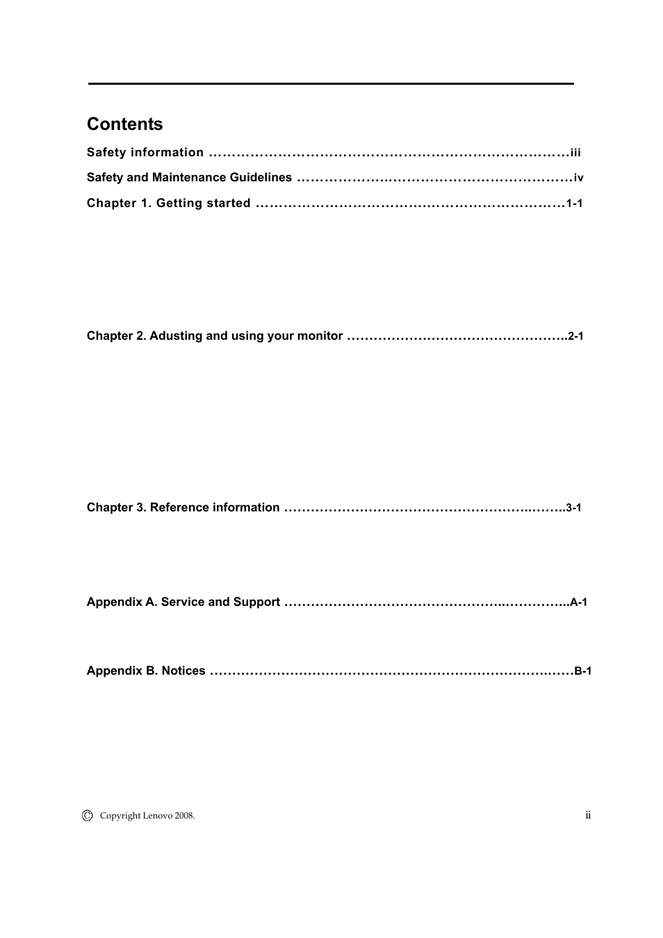 Lenovo L2240P User Manual | Page 3 / 34