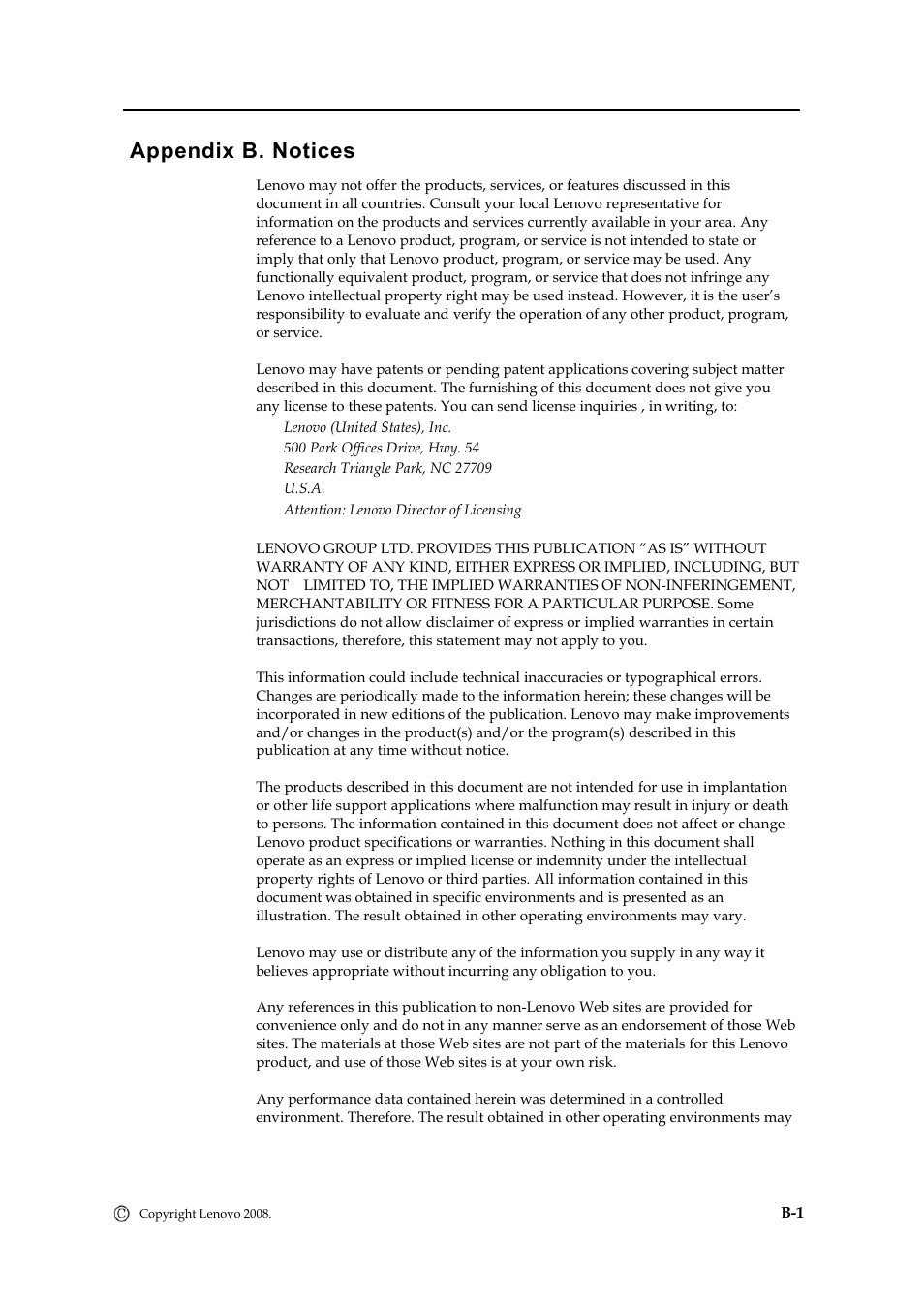 Appendix b. notices | Lenovo L2240P User Manual | Page 33 / 34