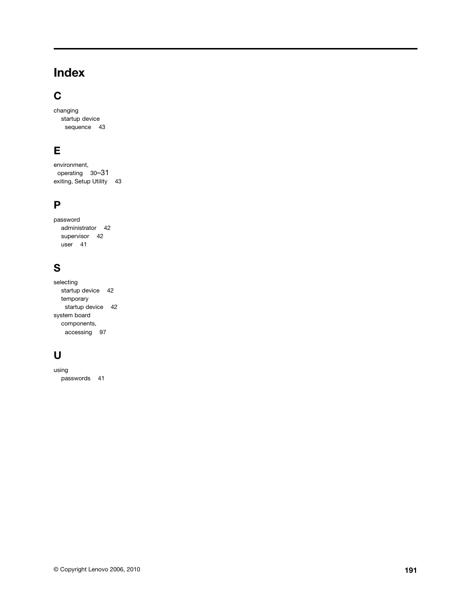 Index | Lenovo J SERIES 3000 User Manual | Page 197 / 200