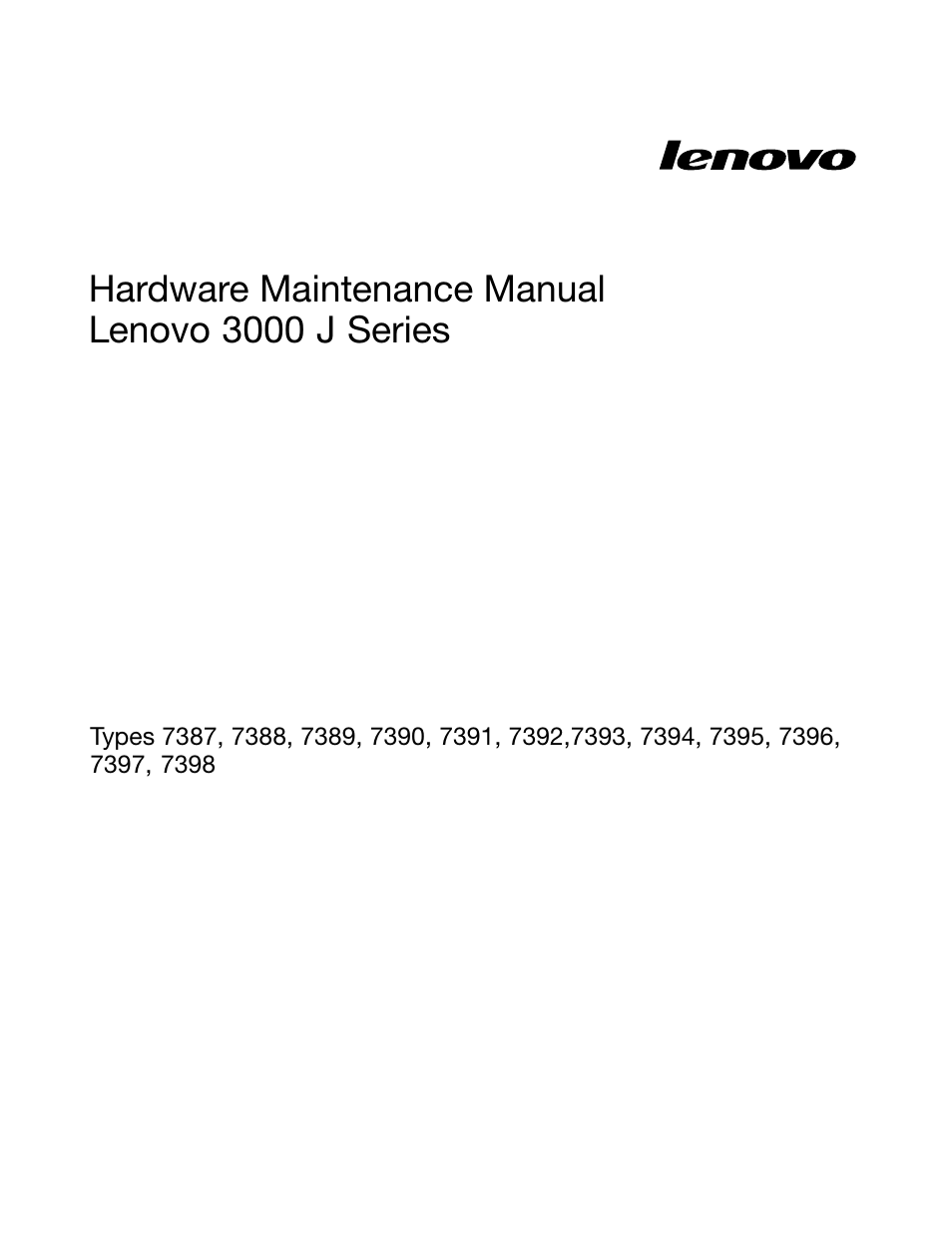Hardware maintenance manual lenovo 3000 j series | Lenovo J SERIES 3000 User Manual | Page 3 / 200