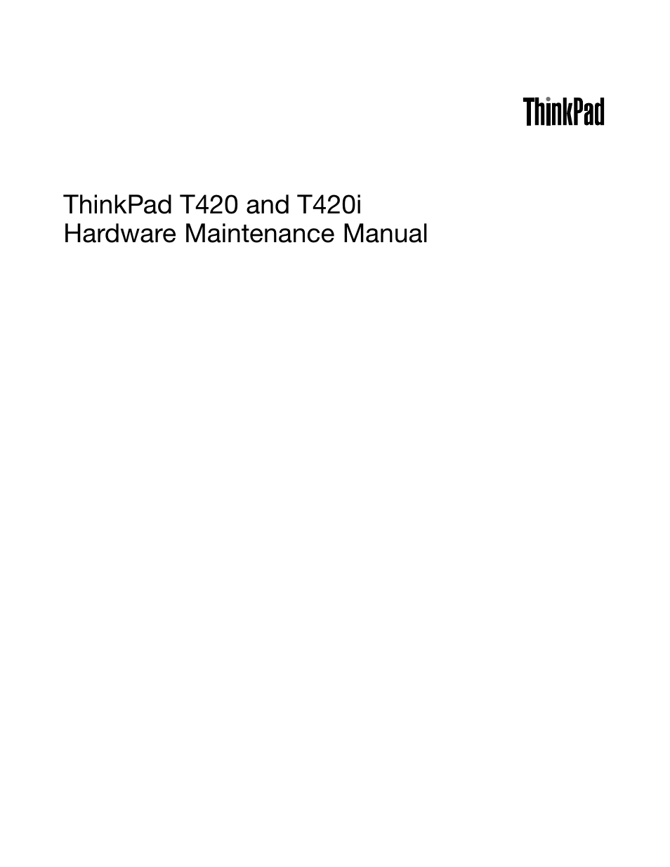 Lenovo T420 User Manual | 178 pages