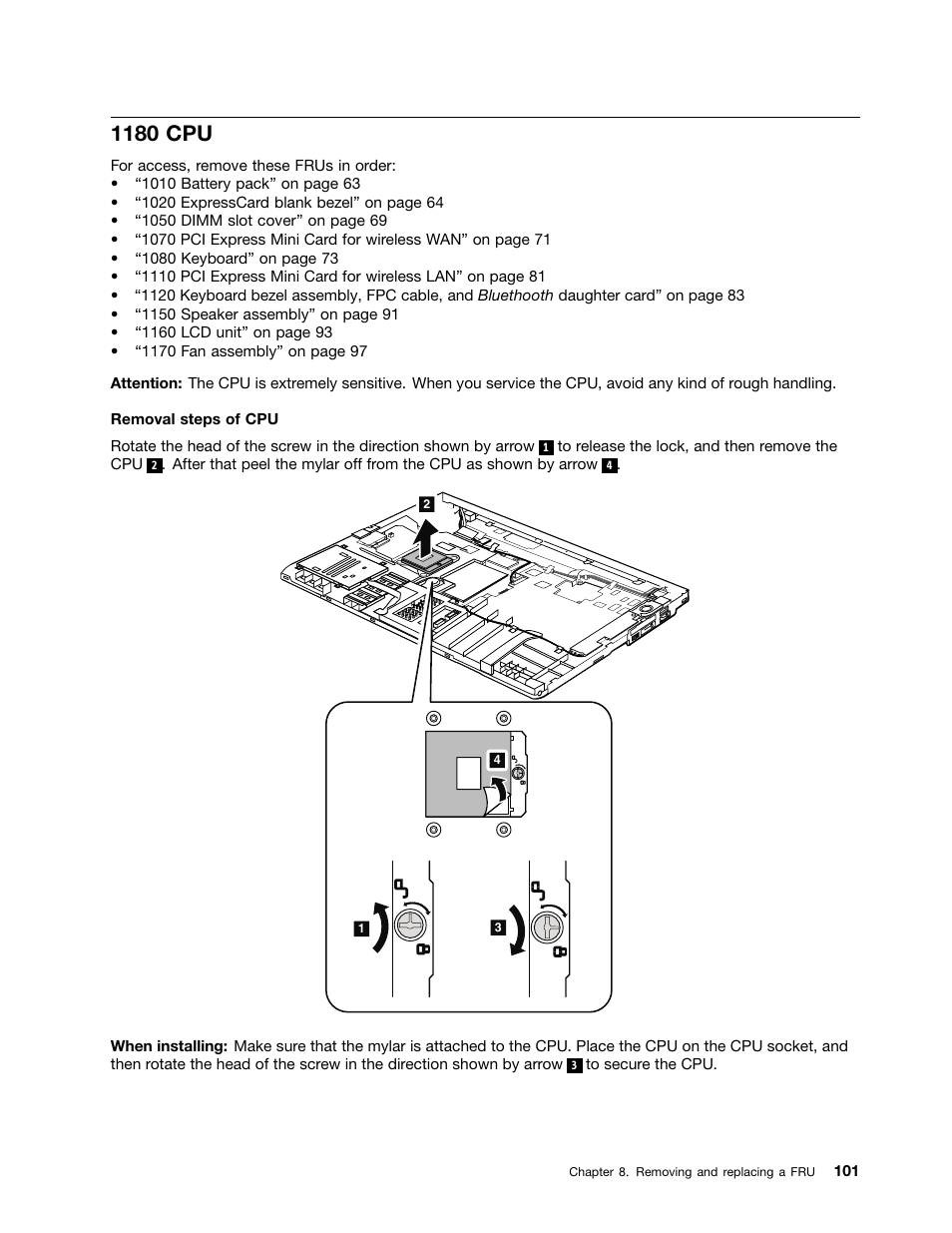 1180 cpu | Lenovo T420 User Manual | Page 107 / 178