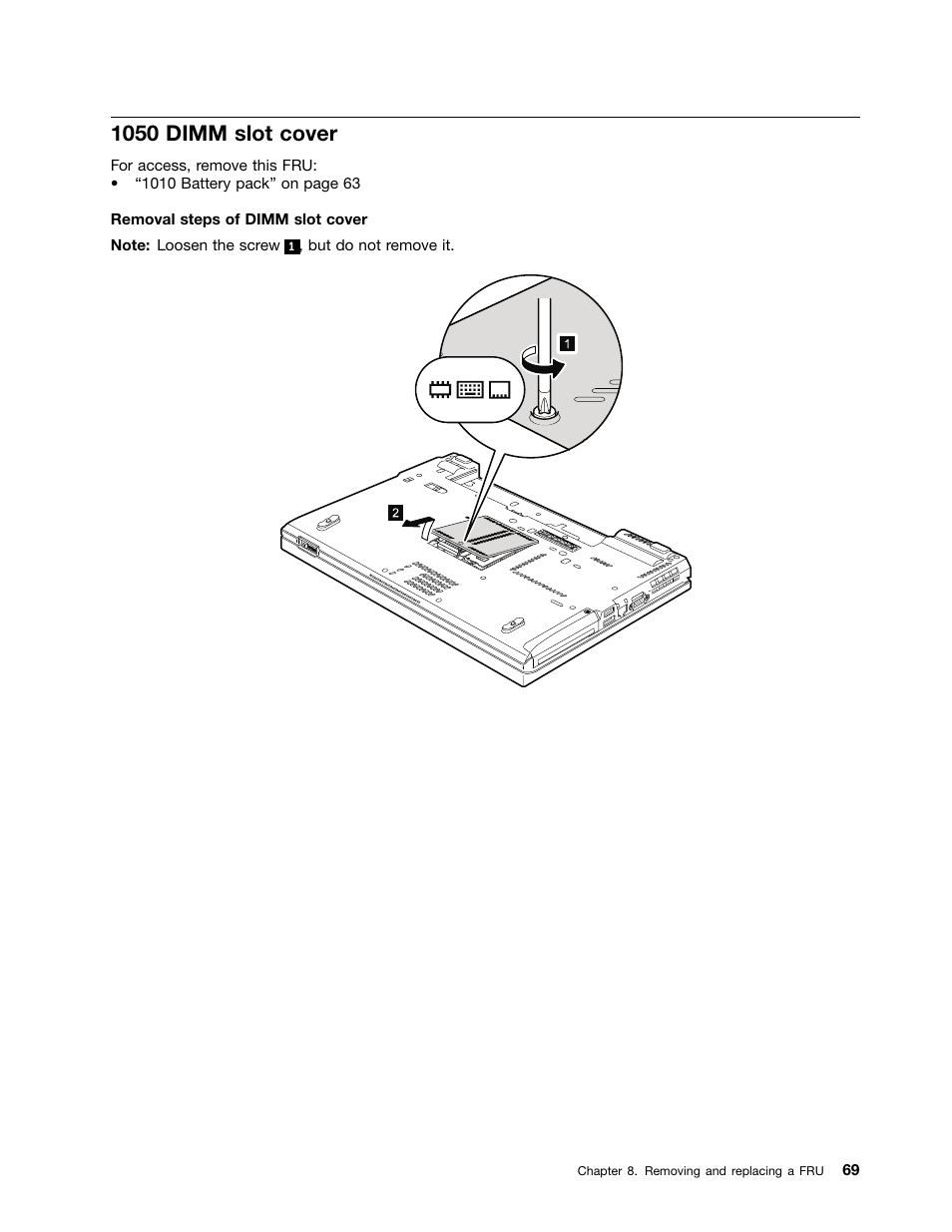 1050 dimm slot cover | Lenovo T420 User Manual | Page 75 / 178