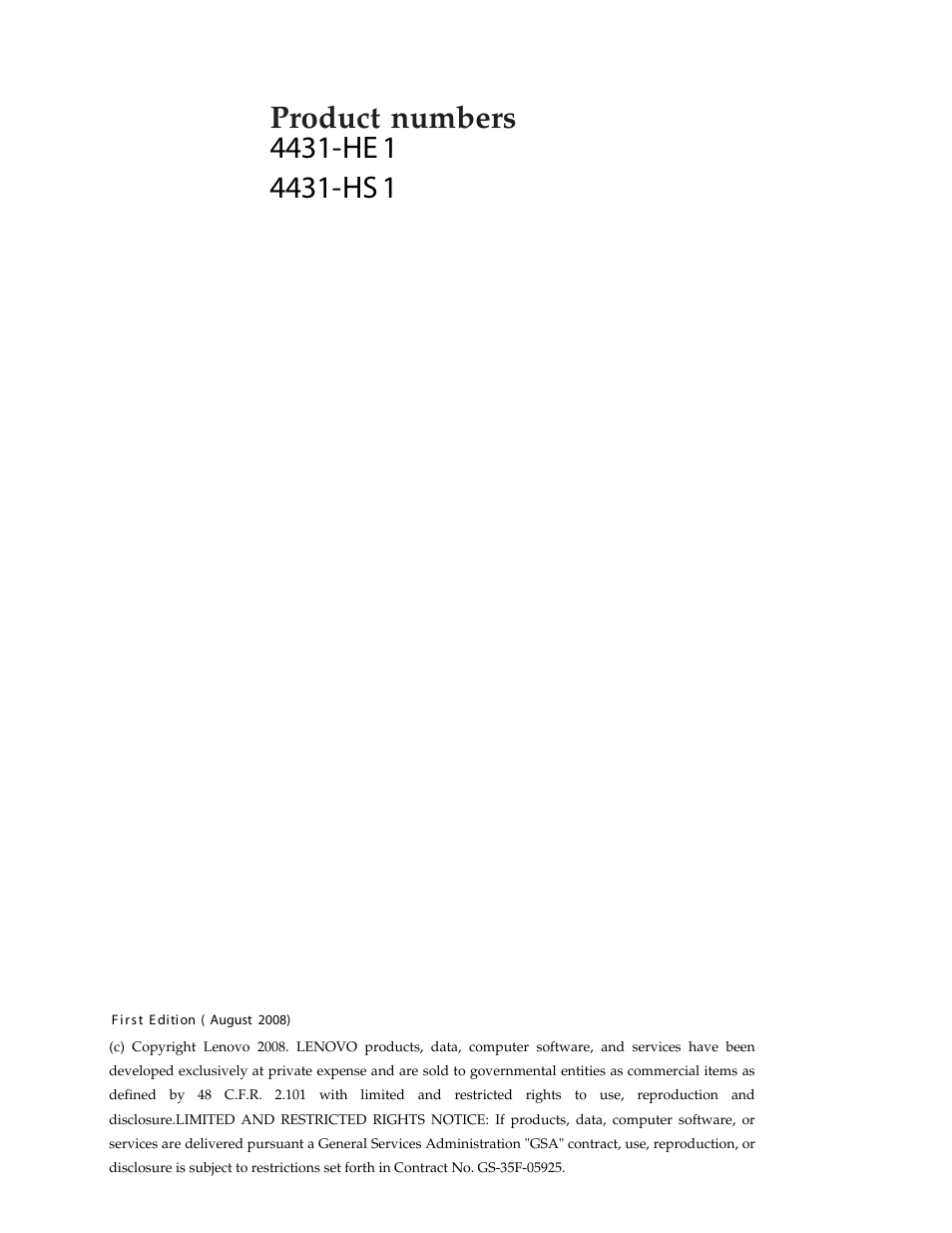 Product, Numbers | Lenovo L1900P User Manual | Page 2 / 31
