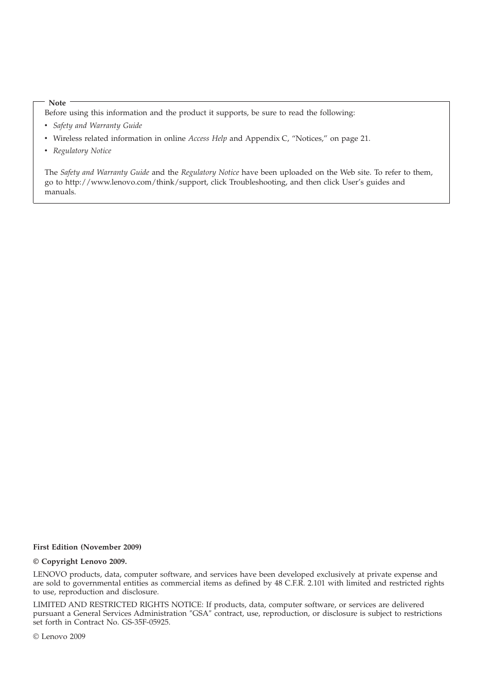 Lenovo THINKPAD X201S User Manual | Page 2 / 44