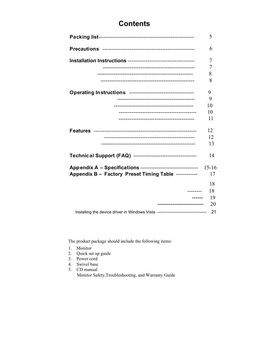 Lenovo ThinkVision E54 User Manual | Page 7 / 24