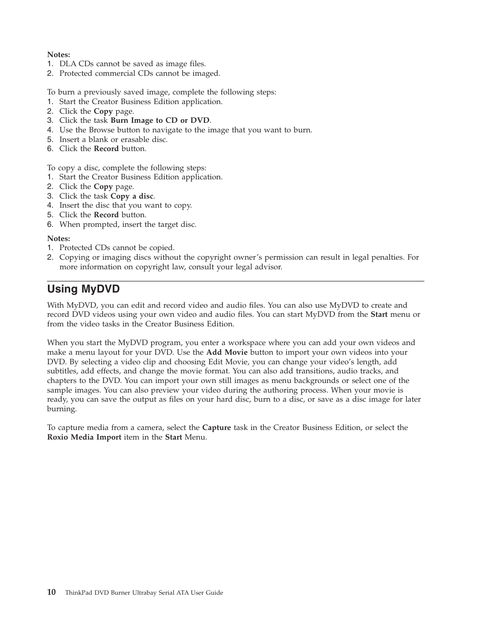 Using mydvd, Using, Mydvd | Lenovo ThinkPad 43N3222 User Manual | Page 22 / 40