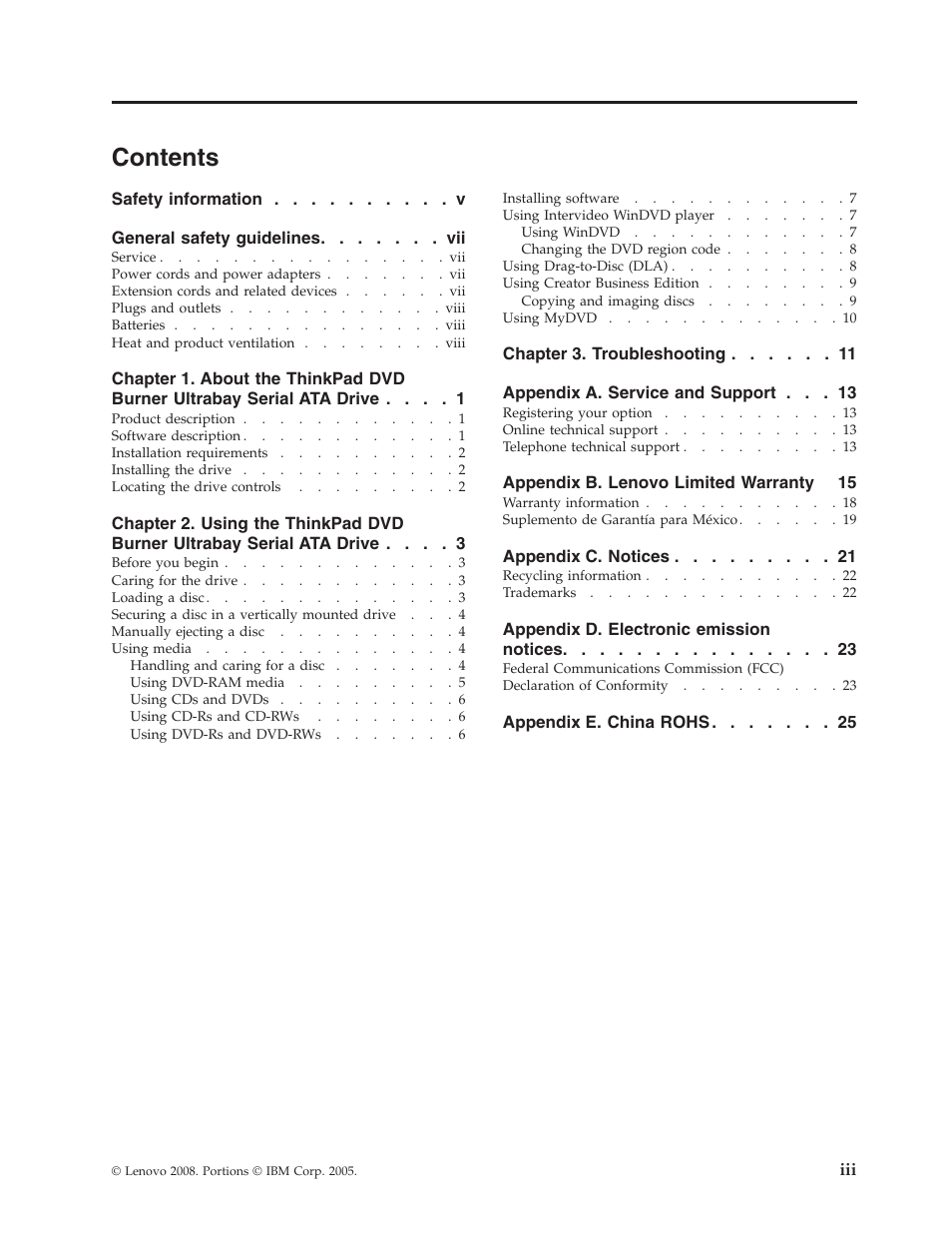 Lenovo ThinkPad 43N3222 User Manual | Page 5 / 40