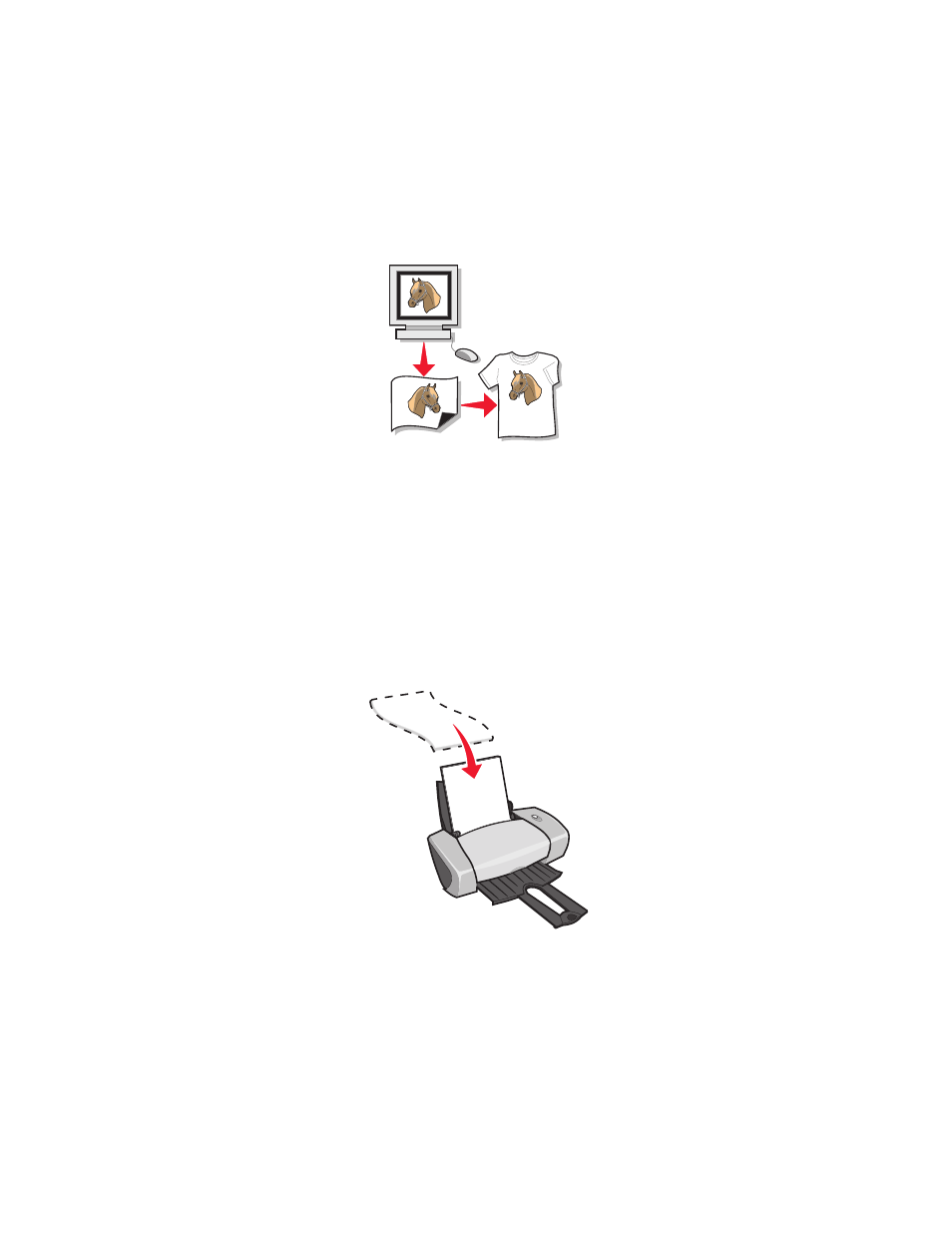 Printing iron-on transfers, Step 1: load the iron-on transfers | Lenovo 3110 User Manual | Page 32 / 70