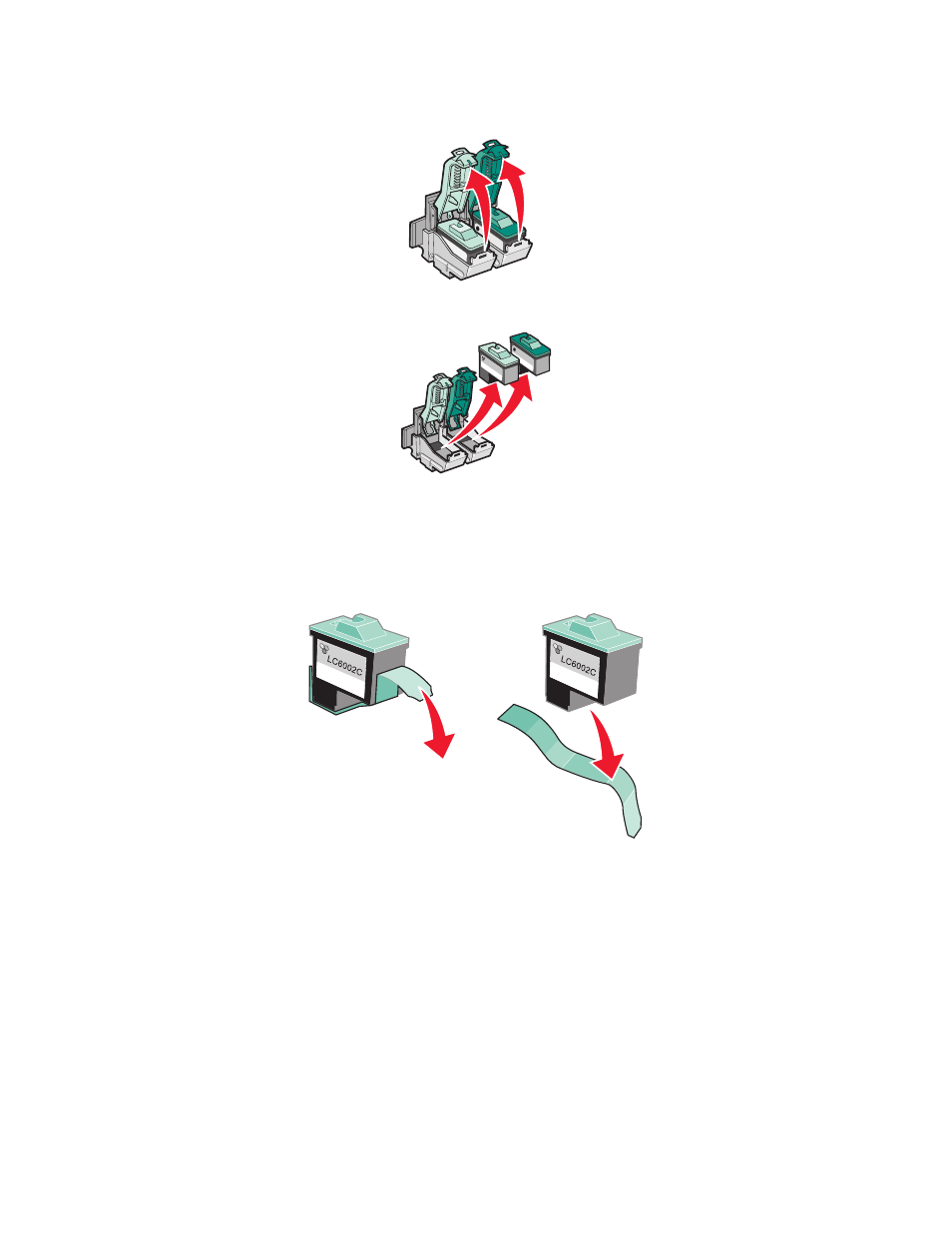 Installing the cartridges | Lenovo 3110 User Manual | Page 43 / 70