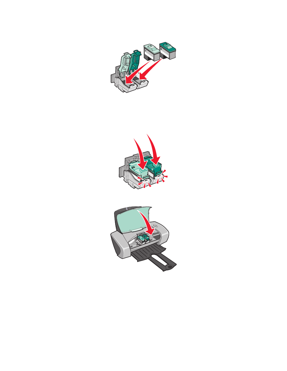 3 snap the lids closed, 4 close the front cover | Lenovo 3110 User Manual | Page 44 / 70