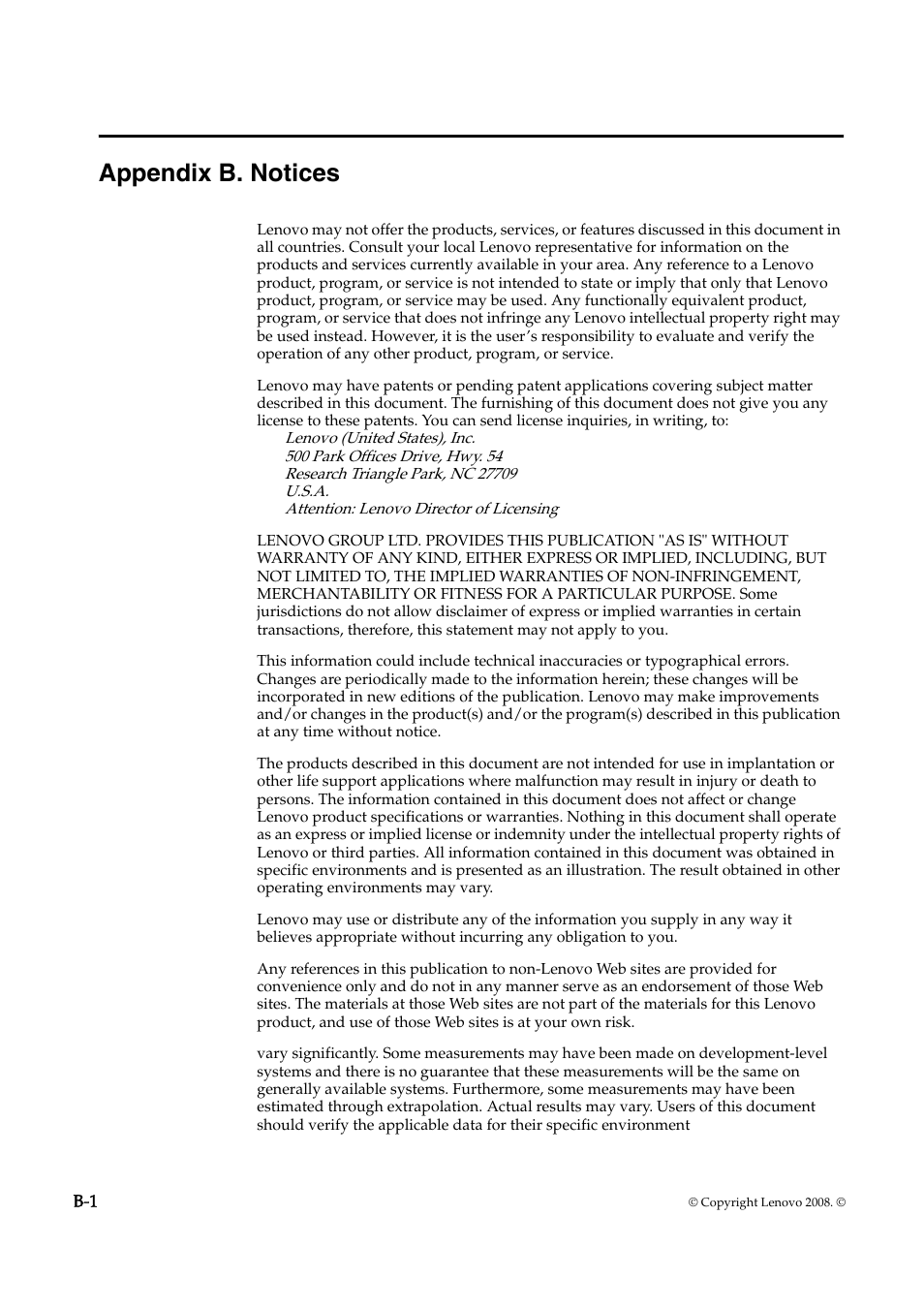 Appendix b. notices | Lenovo D156 WIDE 4415-AB1 User Manual | Page 30 / 31