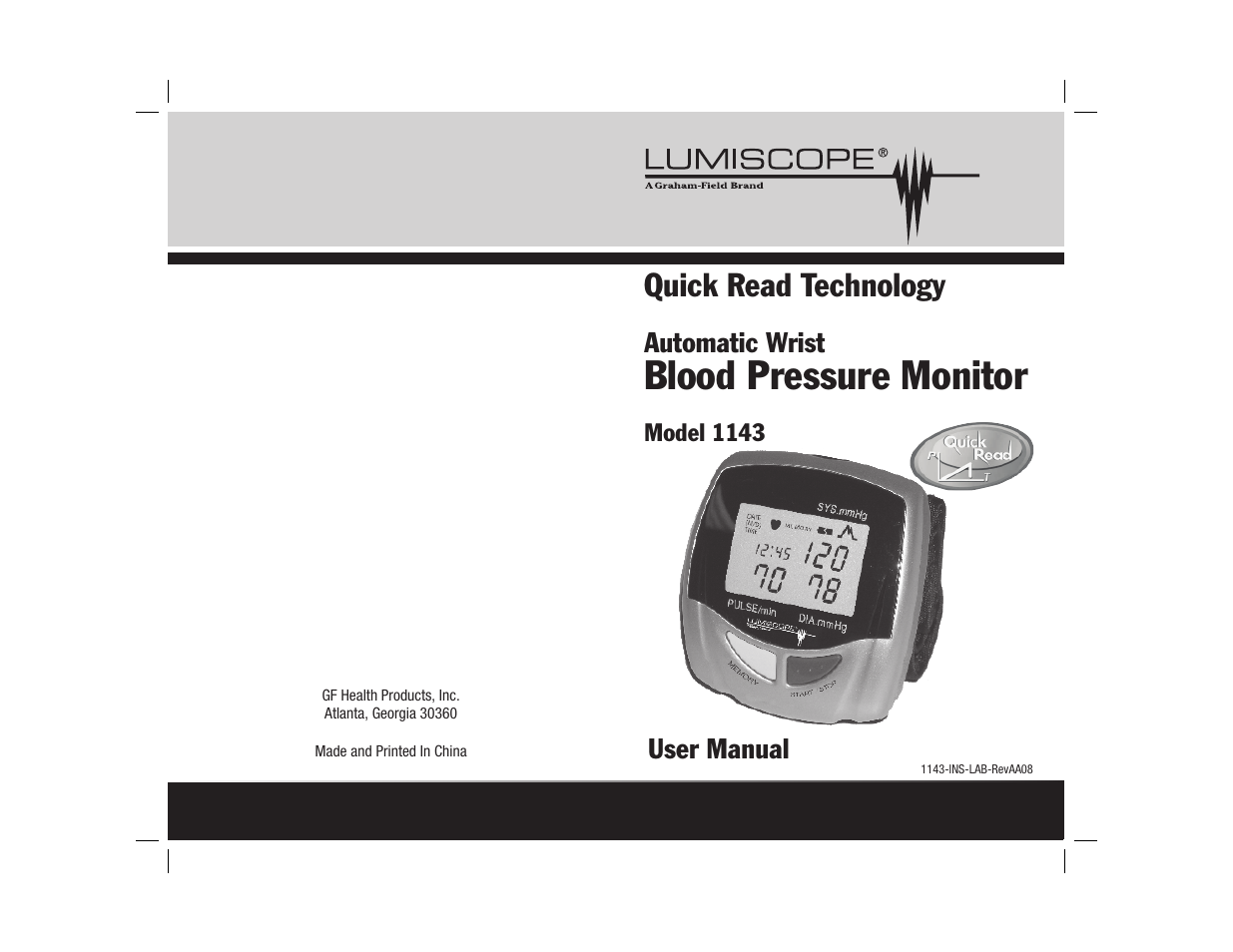 Lumiscope 1143 User Manual | 12 pages