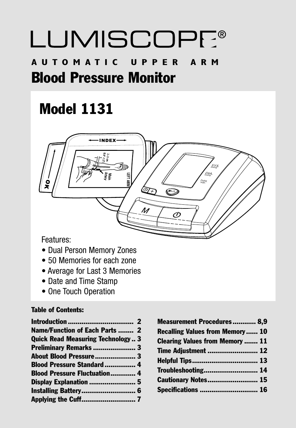 Lumiscope 1131 User Manual | 17 pages