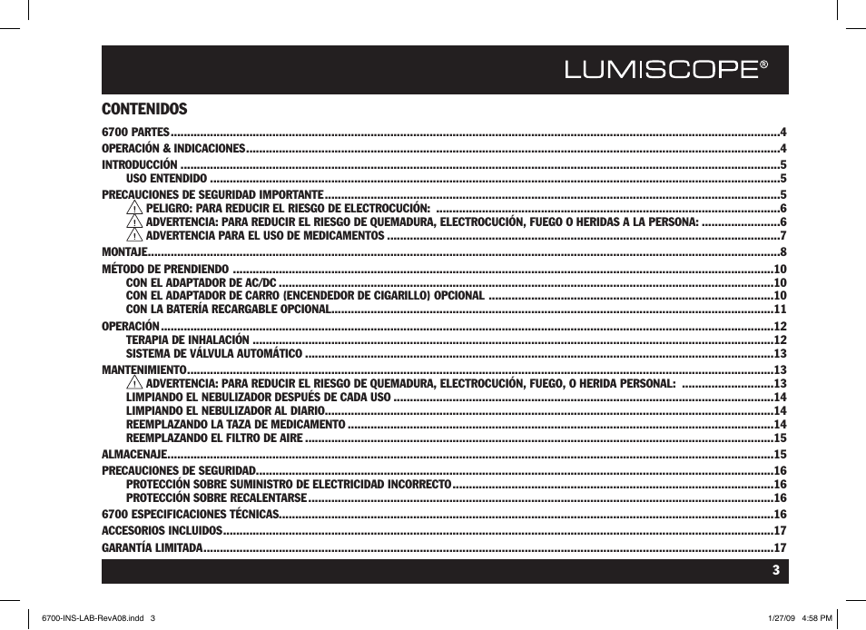 Lumiscope 6700 User Manual | Page 21 / 36