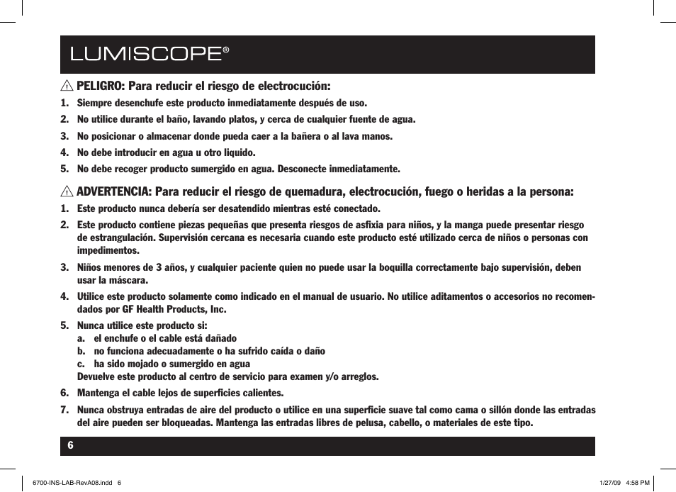 Lumiscope 6700 User Manual | Page 24 / 36