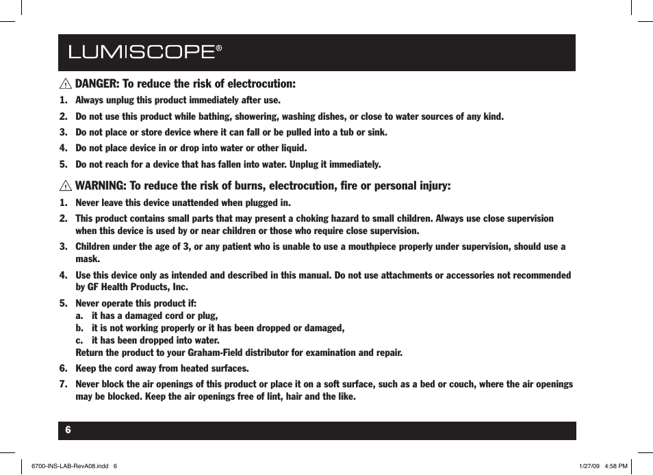 Lumiscope 6700 User Manual | Page 6 / 36