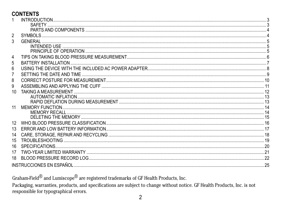 Lumiscope 1133 User Manual | Page 2 / 48