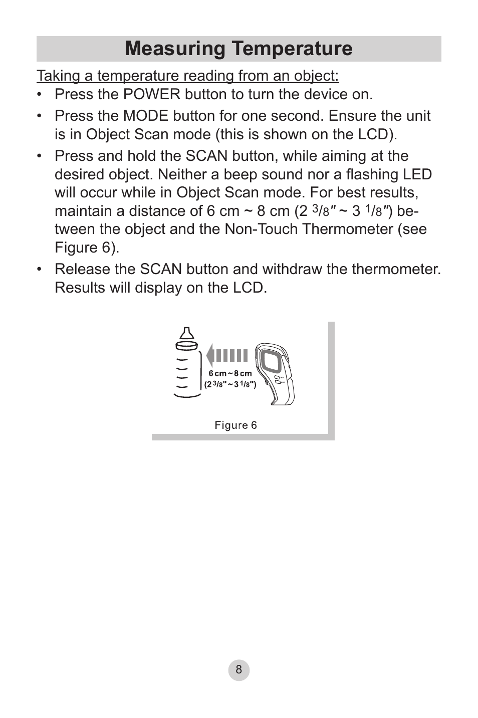 Measuring temperature | Lumiscope 2220 User Manual | Page 8 / 36