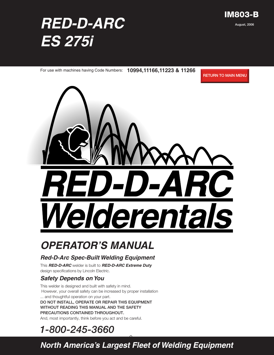 Lincoln Electric IM803-B User Manual | 31 pages