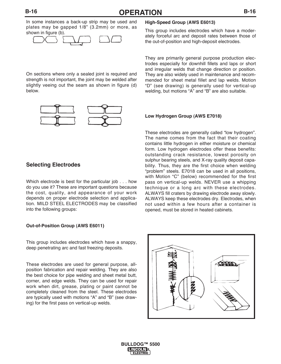 Operation, Motions | Lincoln Electric BULLDOG IM10074 User Manual | Page 30 / 45