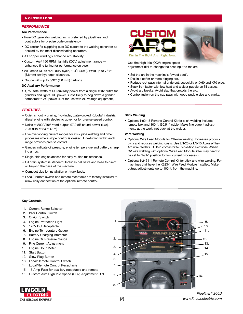 Lincoln Electric Pipeliner 200D User Manual | Page 2 / 4