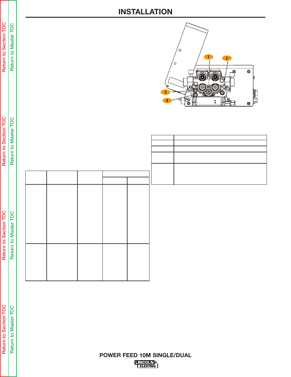 Installation | Lincoln Electric POWER FEED 10M SINGLE/DUAL SVM172-A User Manual | Page 16 / 151