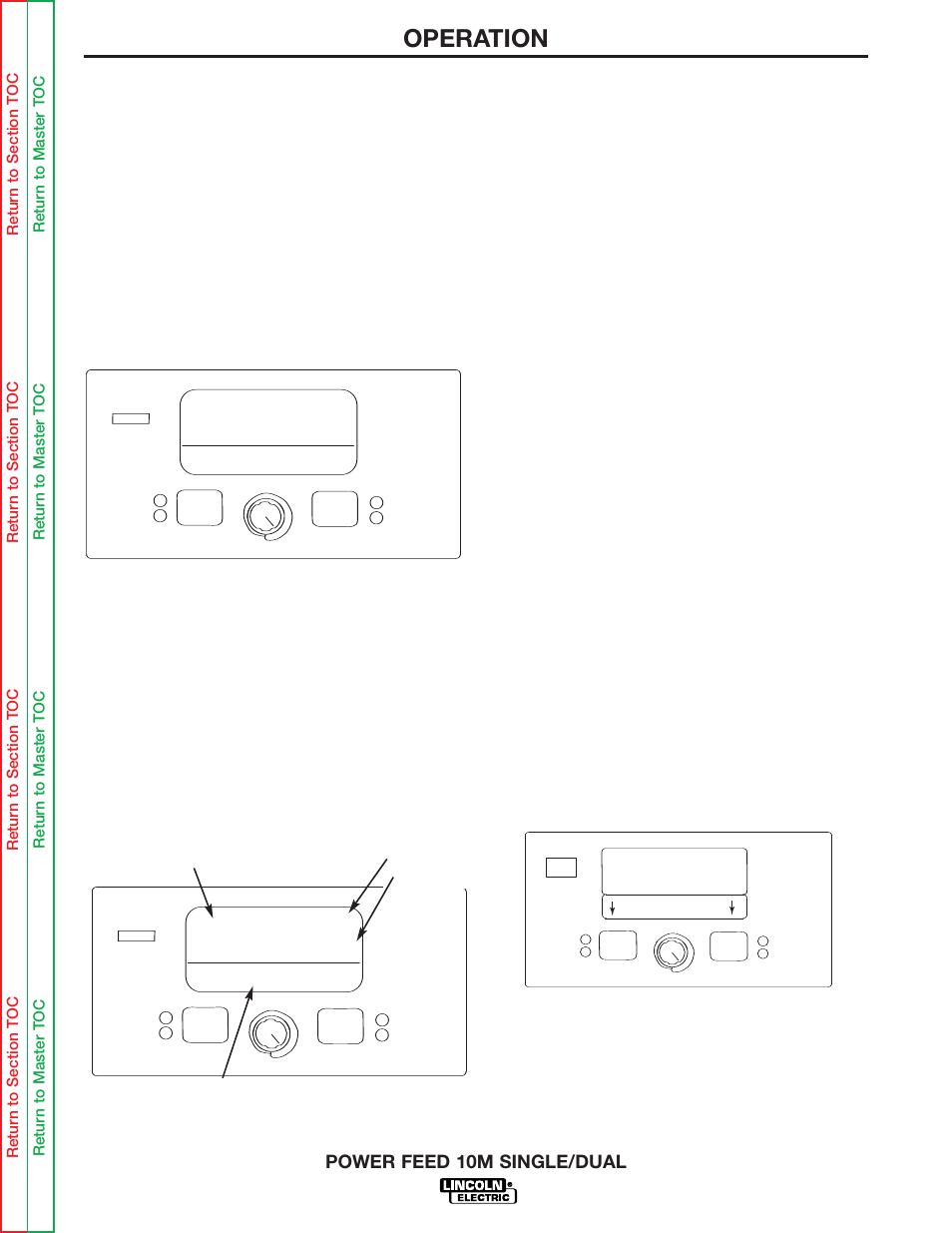 Operation, Power feed 10m single/dual, Limit setting | Lincoln Electric POWER FEED 10M SINGLE/DUAL SVM172-A User Manual | Page 48 / 151