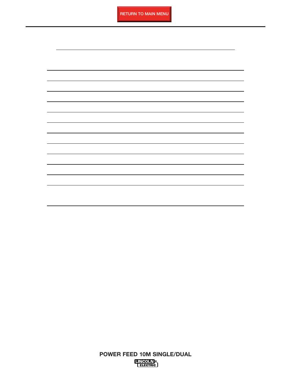 Master table of contents | Lincoln Electric POWER FEED 10M SINGLE/DUAL SVM172-A User Manual | Page 6 / 151