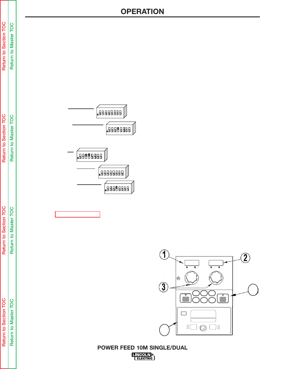 Operation, Operational features and controls, Power feed 10m single/dual | Controls | Lincoln Electric POWER FEED 10M SINGLE/DUAL SVM172-A User Manual | Page 72 / 151