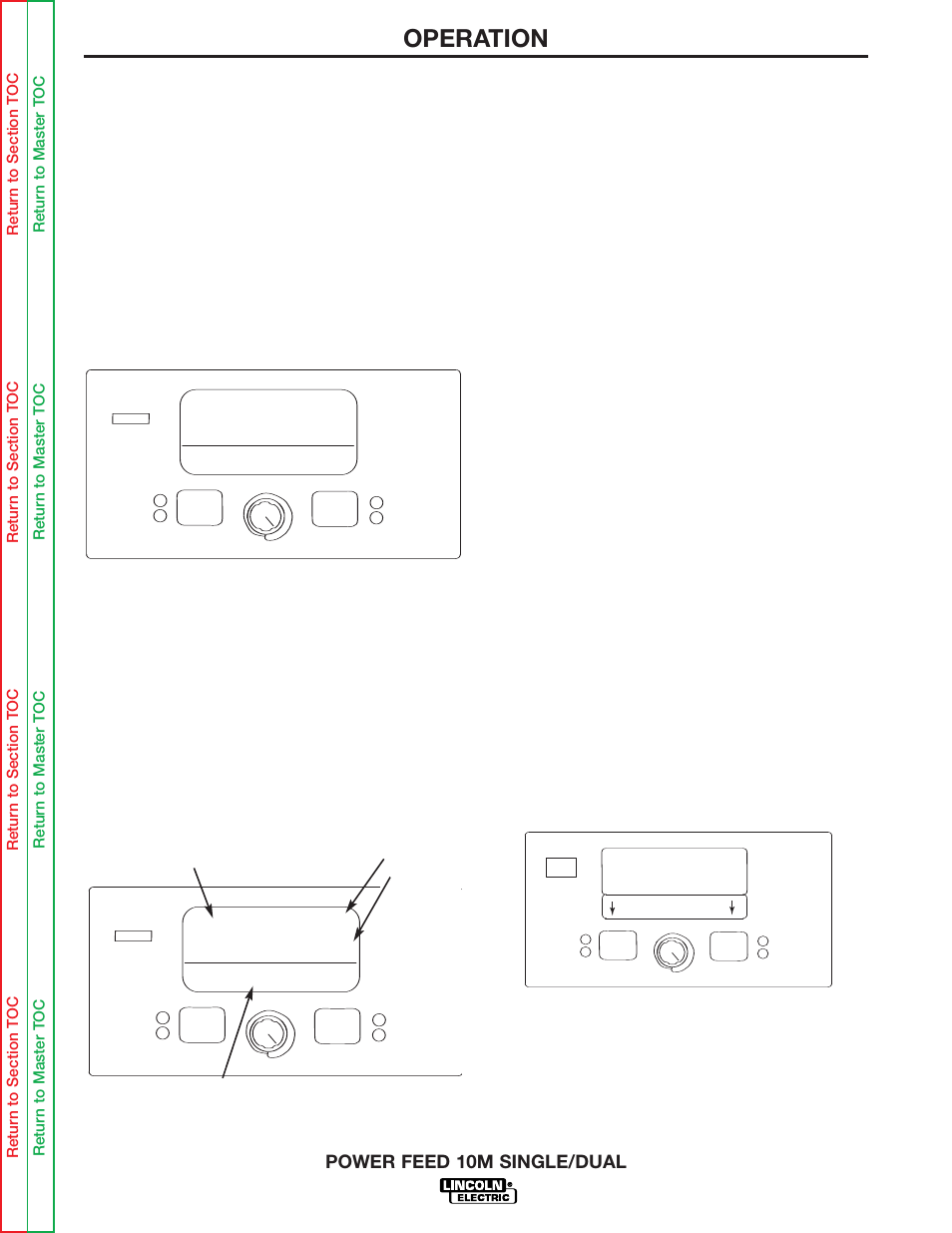 Operation, Power feed 10m single/dual, Limit setting | Lincoln Electric POWER FEED 10M SINGLE/DUAL SVM172-A User Manual | Page 90 / 151