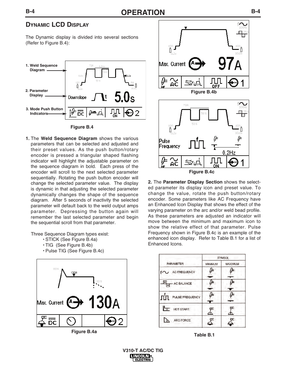 Operation, Lcd d | Lincoln Electric INVERTEC IM958 User Manual | Page 19 / 38