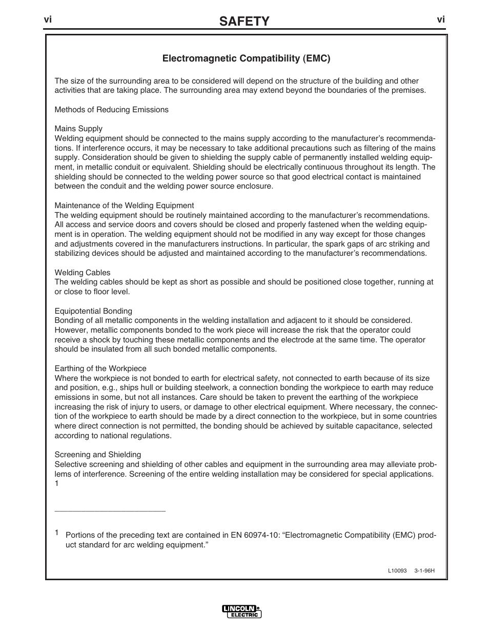 Safety | Lincoln Electric INVERTEC IM958 User Manual | Page 7 / 38