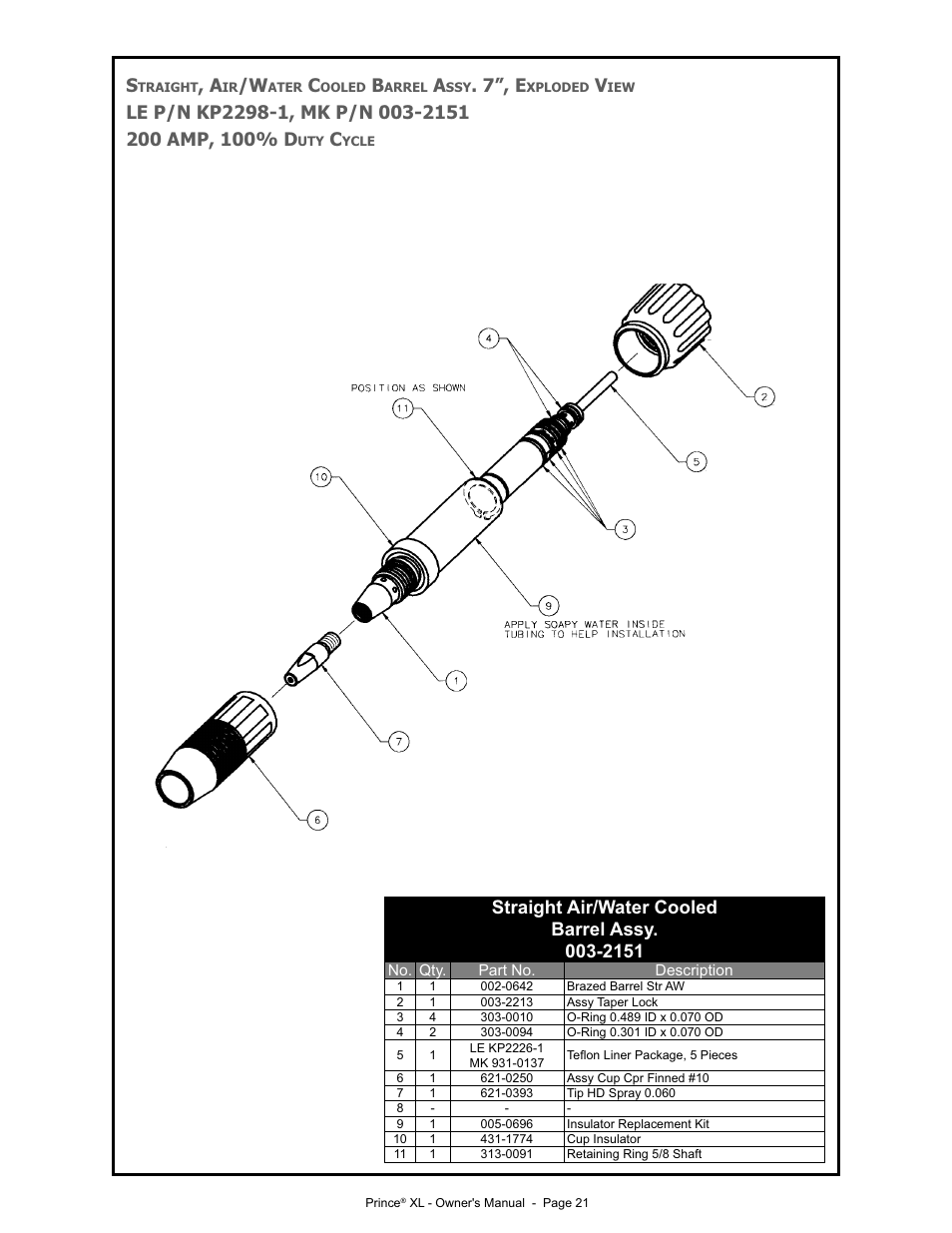 7”, e | Lincoln Electric PRINCE IM818 User Manual | Page 28 / 45