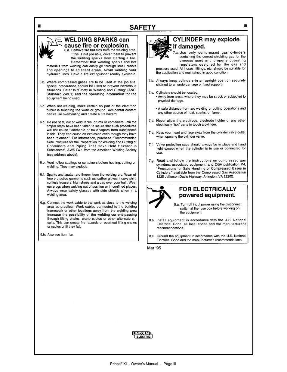 Lincoln Electric PRINCE IM818 User Manual | Page 4 / 45