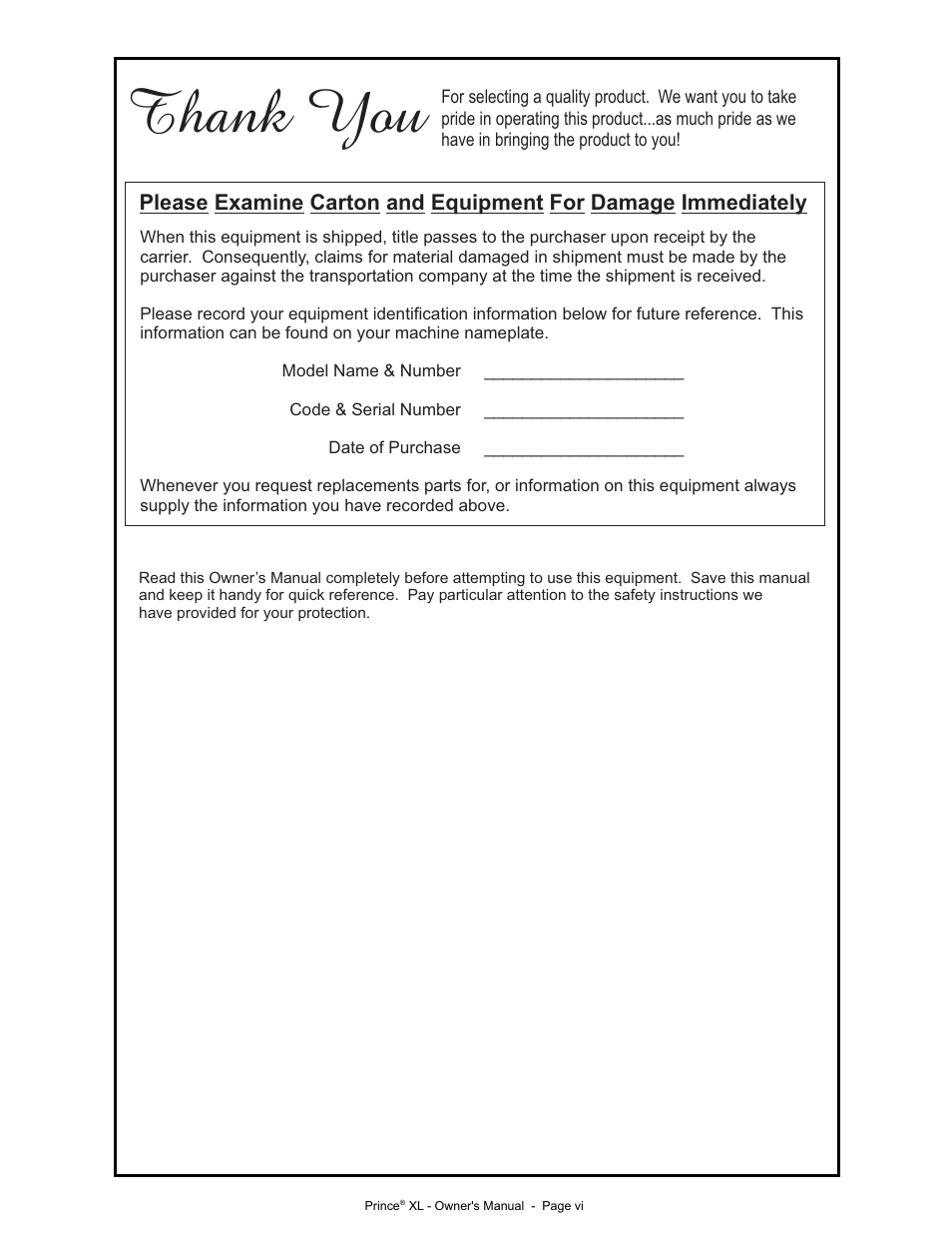 Lincoln Electric PRINCE IM818 User Manual | Page 7 / 45