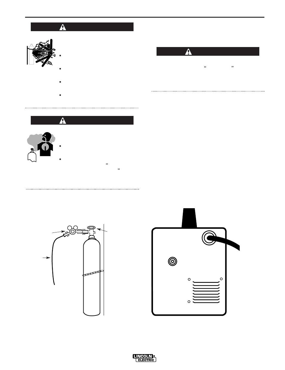 Installation, Input connections, Warning | Lincoln Electric IM795 User Manual | Page 14 / 39