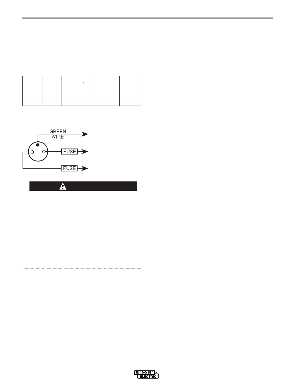 Installation, Warning, Line cord connection | Lincoln Electric IM795 User Manual | Page 15 / 39