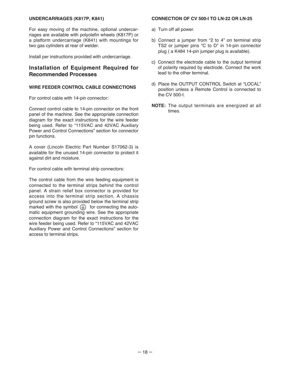 Lincoln Electric IM481-B User Manual | Page 18 / 35