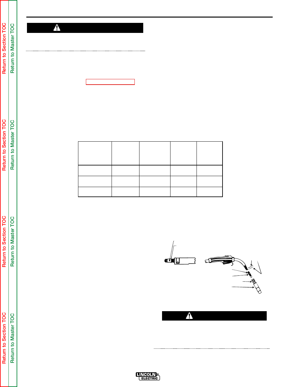 Liner removal and replacement, Maintenance, Liner removal and replace- ment | Caution | Lincoln Electric POWER MIG SVM157-A User Manual | Page 25 / 91