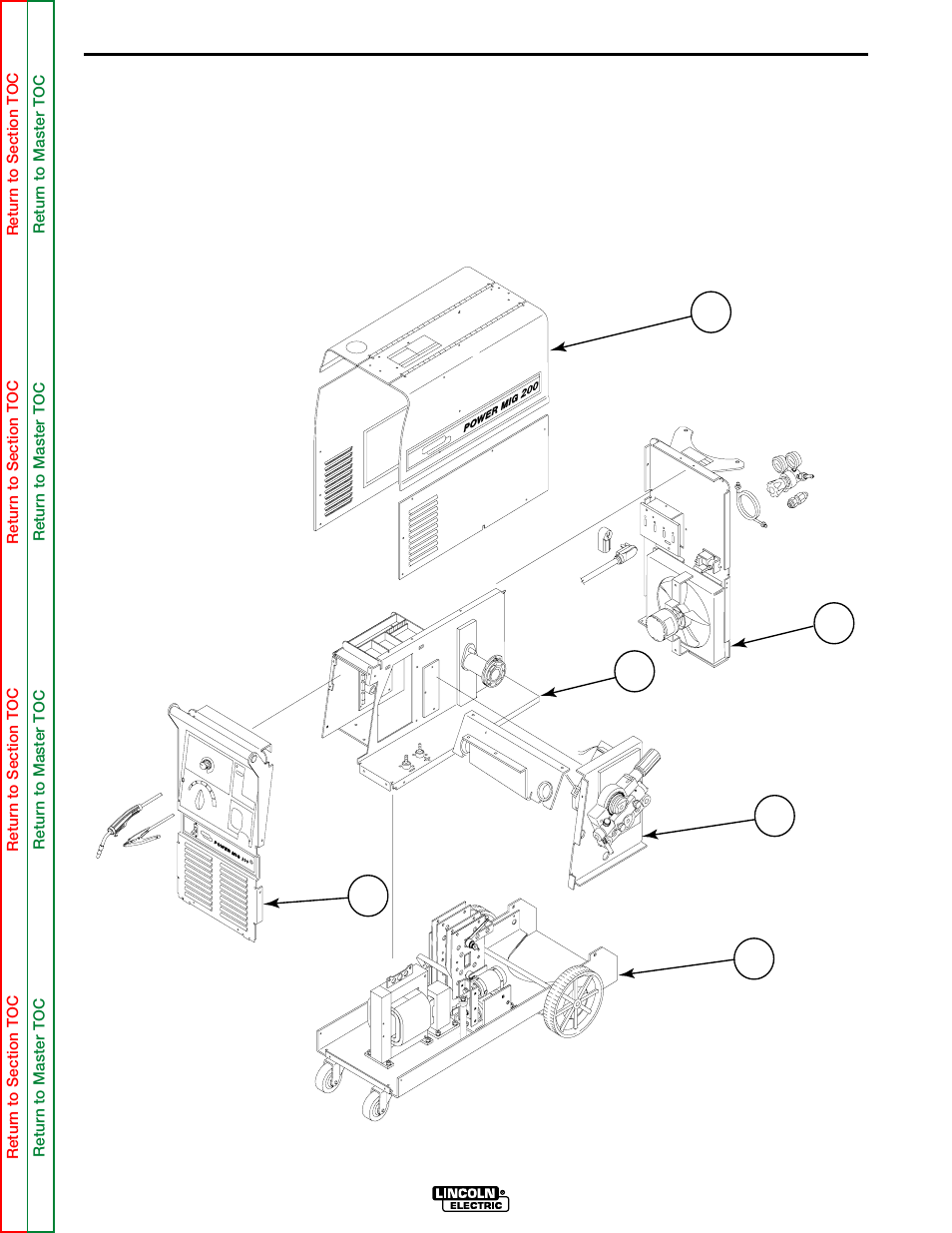 Major component location, Maintenance | Lincoln Electric POWER MIG SVM157-A User Manual | Page 27 / 91