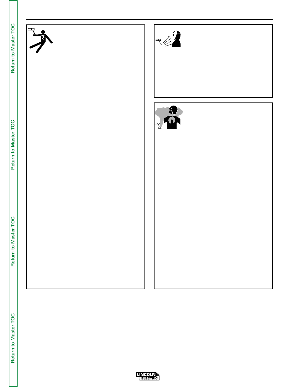 Safety, Arc rays can burn, Electric shock can kill | Fumes and gases can be dangerous | Lincoln Electric POWER MIG SVM157-A User Manual | Page 3 / 91