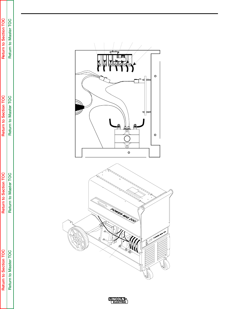 Upon removal. see figure f.18, Disconnect lead 121. see figure f.19, Front | Troubleshooting and repair | Lincoln Electric POWER MIG SVM157-A User Manual | Page 78 / 91