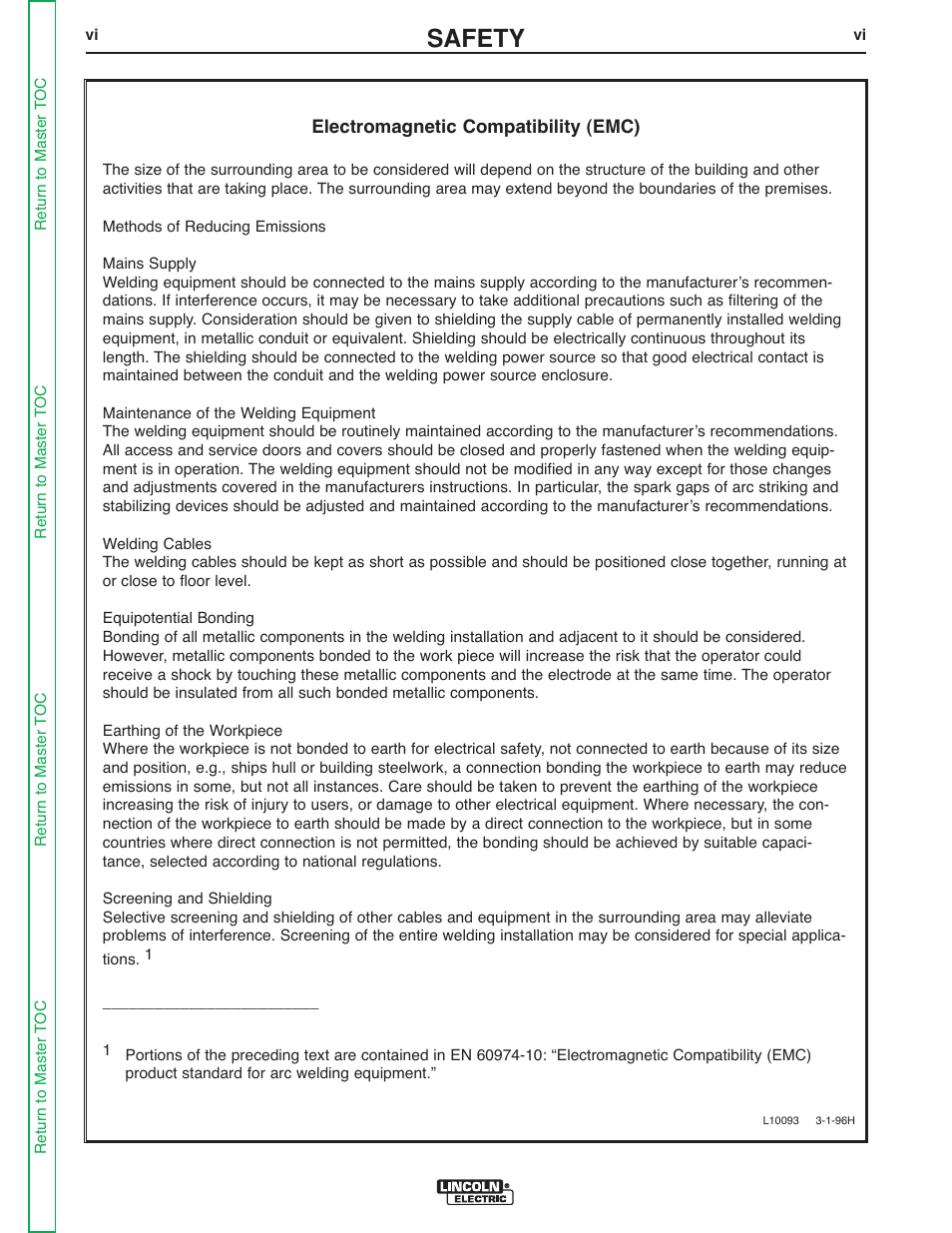 Safety | Lincoln Electric V155-S User Manual | Page 7 / 78