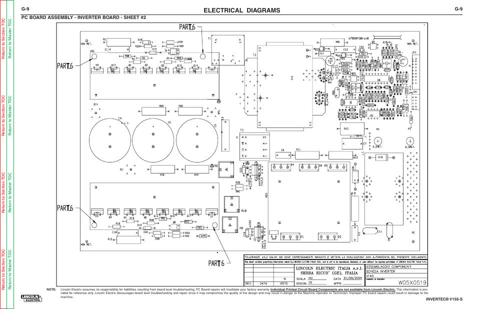 Electrical diagrams | Lincoln Electric V155-S User Manual | Page 75 / 78