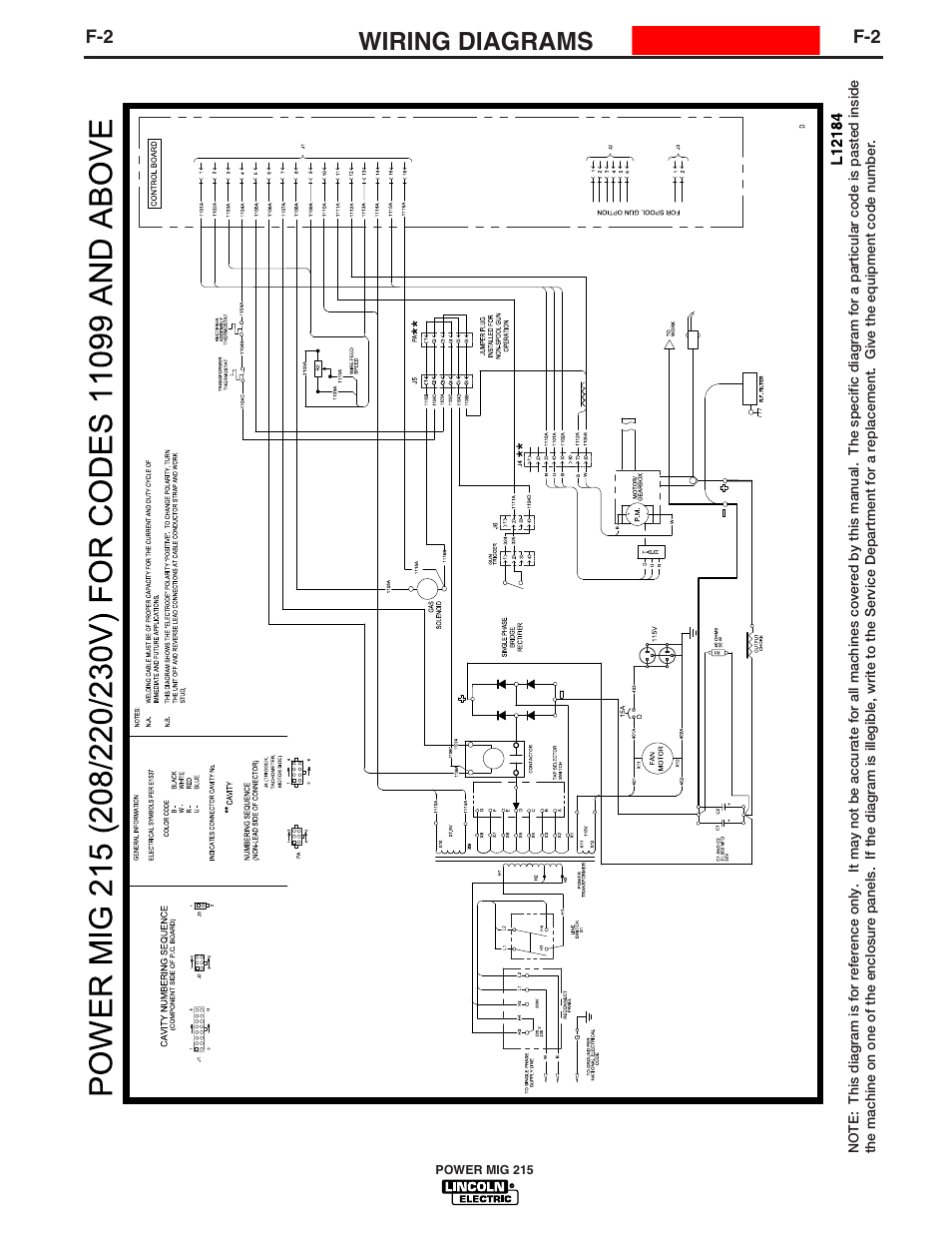 Wiring diagrams, Enhanced diagram | Lincoln Electric POWER MIG 215 User Manual | Page 29 / 35