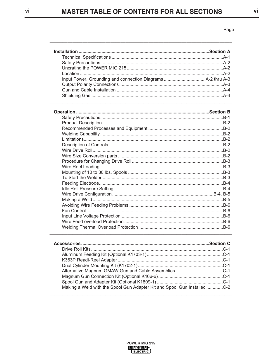 Lincoln Electric POWER MIG 215 User Manual | Page 7 / 35