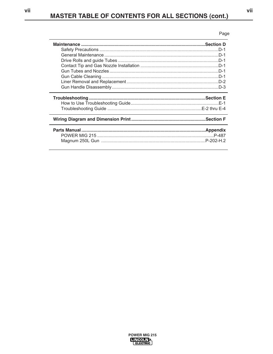 Lincoln Electric POWER MIG 215 User Manual | Page 8 / 35