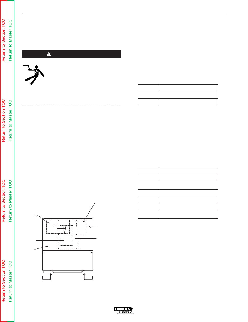 Installation, Warning | Lincoln Electric POWER WAVE SVM173-A User Manual | Page 16 / 165