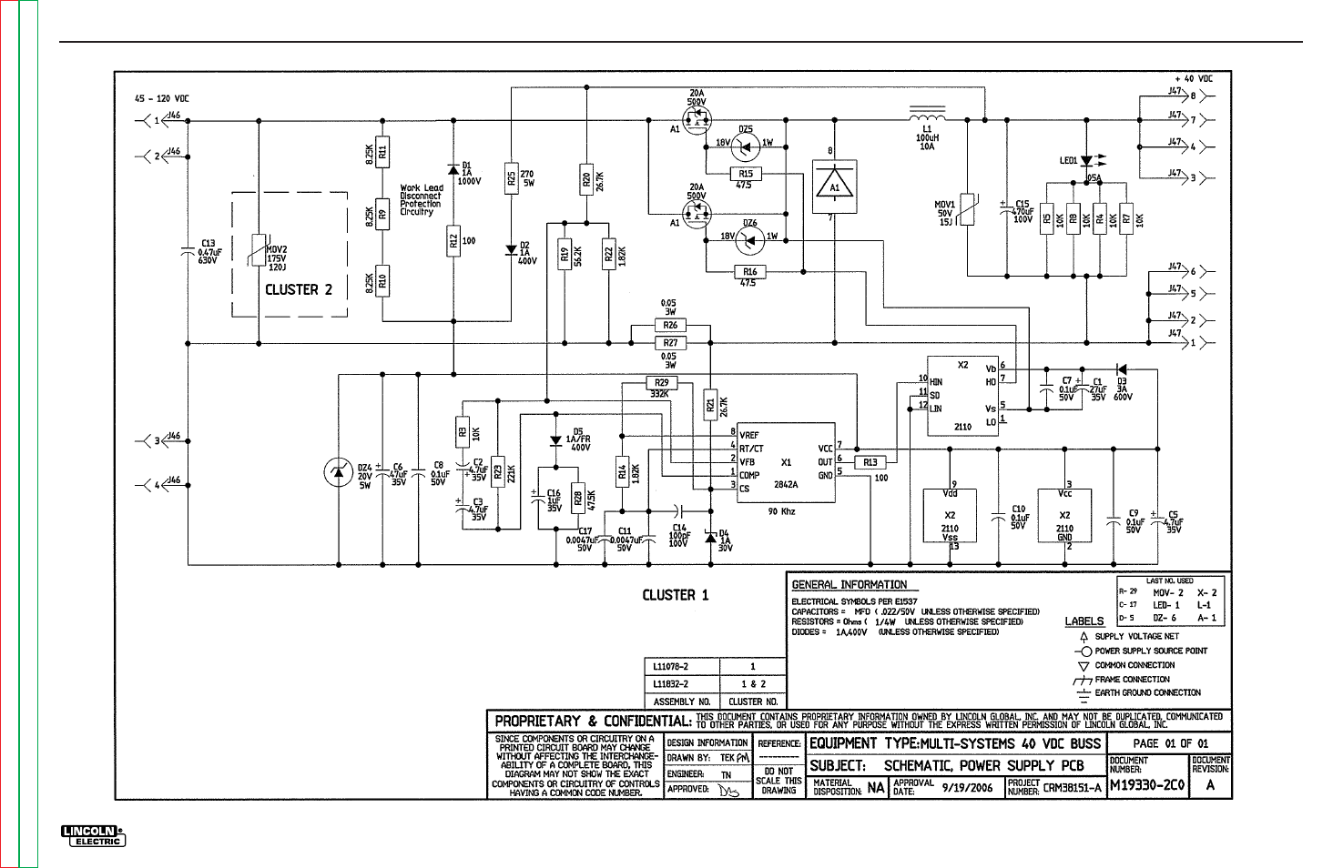 Electrical diagrams | Lincoln Electric POWER WAVE SVM173-A User Manual | Page 164 / 165